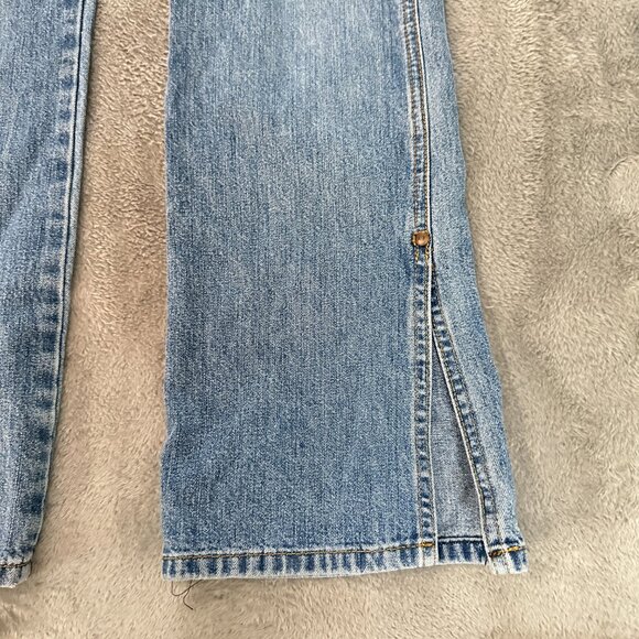 Vintage 90s Y2K Abercrombie & Fitch Low Rise Split Flare Bootcut Jeans 6 - Picture 2 of 9